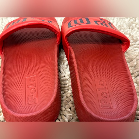 COPY - Polo Ralph Lauren Cayson Logo Pool Slide - size 12 - Picture 6 of 7